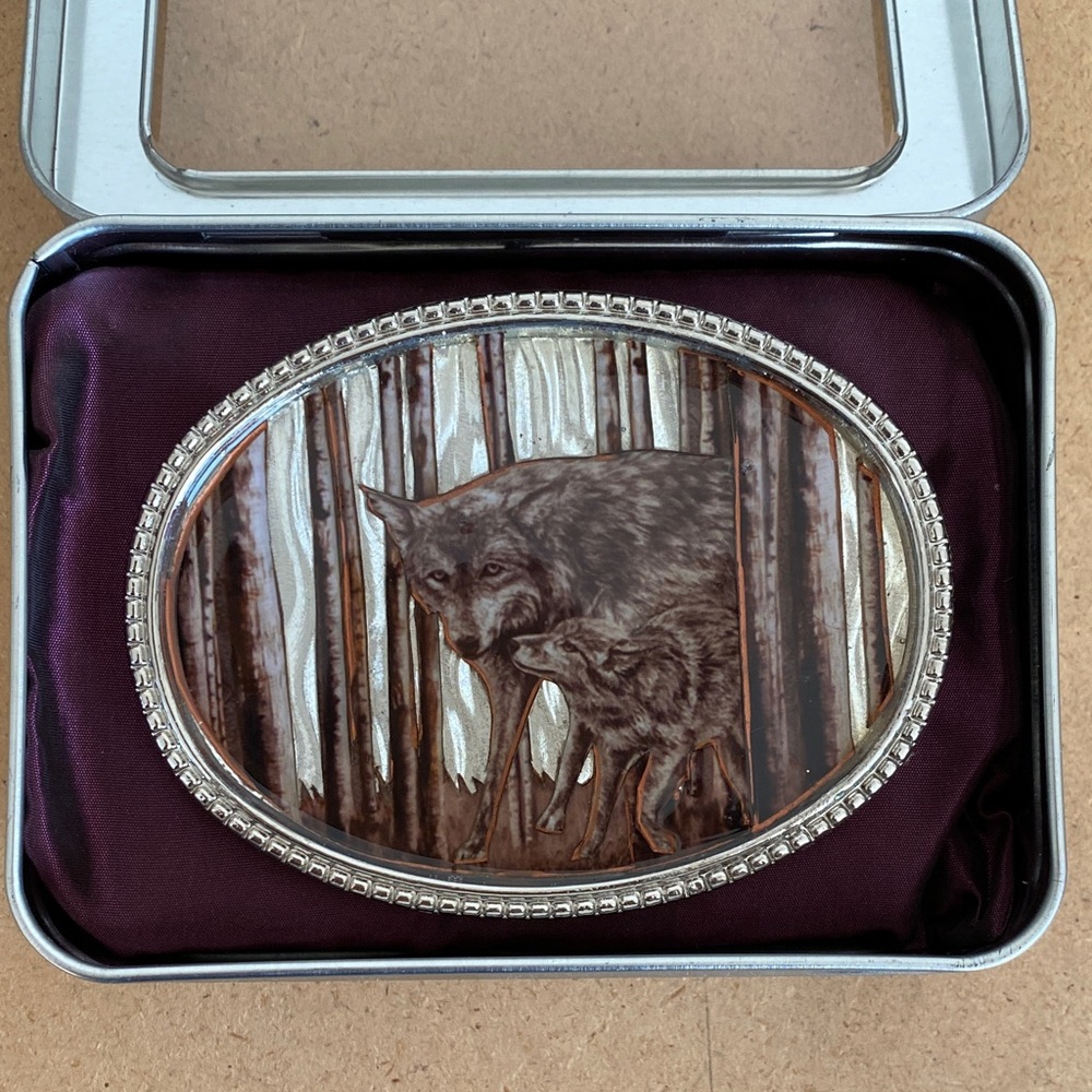 Wolf Design Belt Buckle by MaLynda Poulson